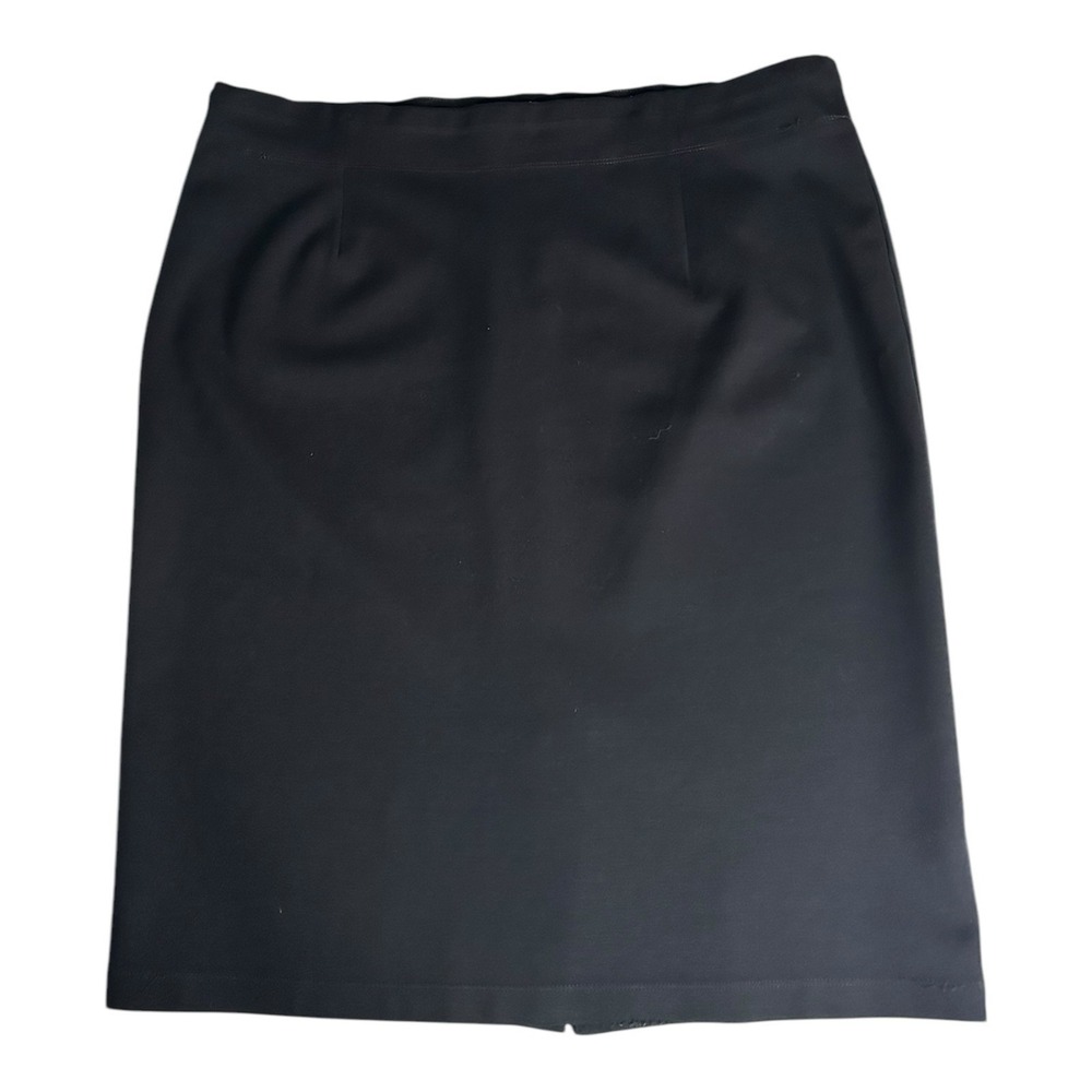 Eileen Fisher Mini Skirt Womens Large Black Blended Fabric‎ Relaxed 34" Waist